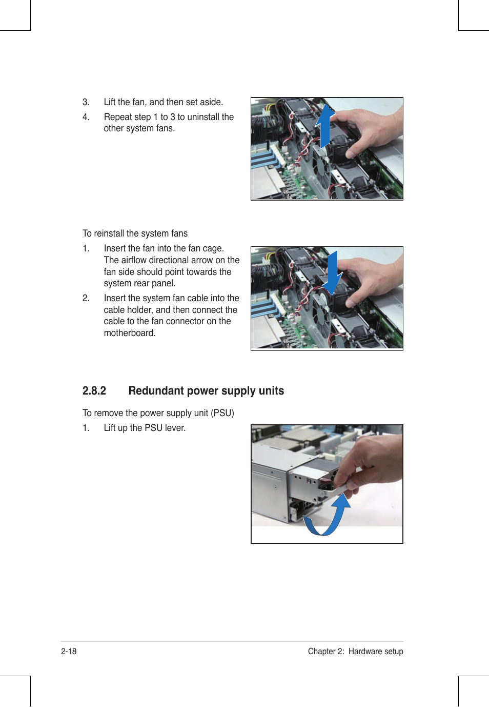 2 redundant power supply units | Asus RS924A-E6/RS8 User Manual | Page 40 / 162