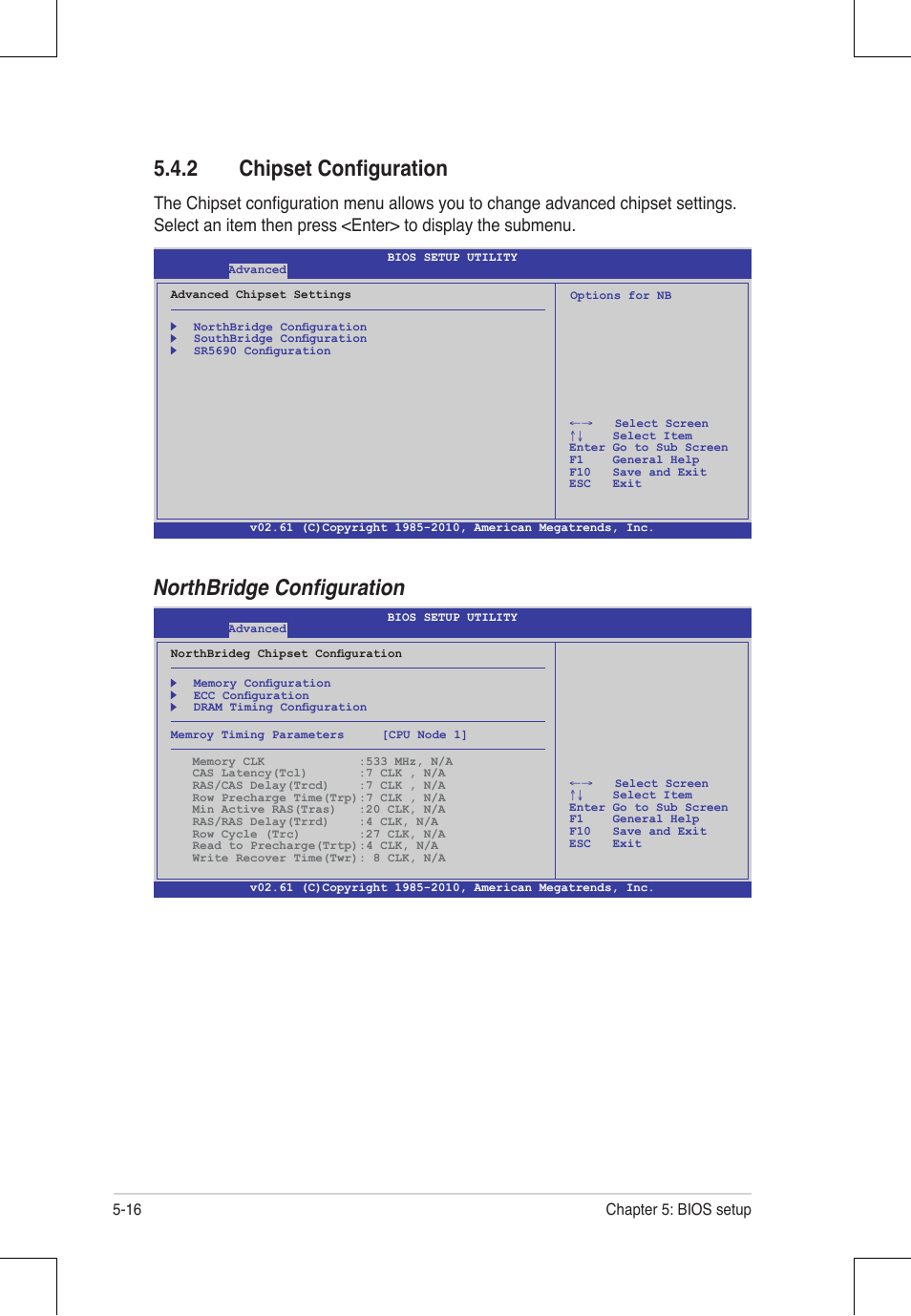 2 chipset configuration, Northbridge configuration | Asus RS924A-E6/RS8 User Manual | Page 84 / 162