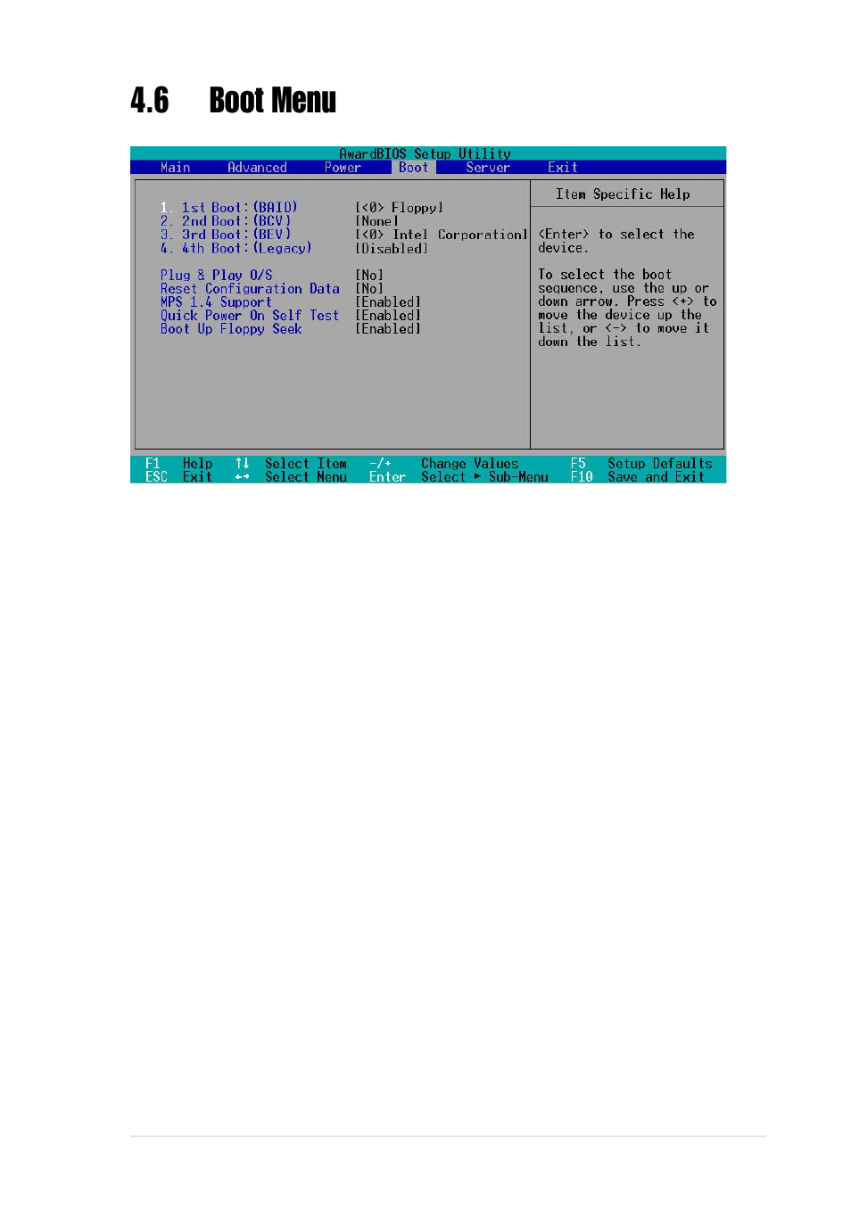 6 boot menu | Asus PR-DLS User Manual | Page 85 / 128