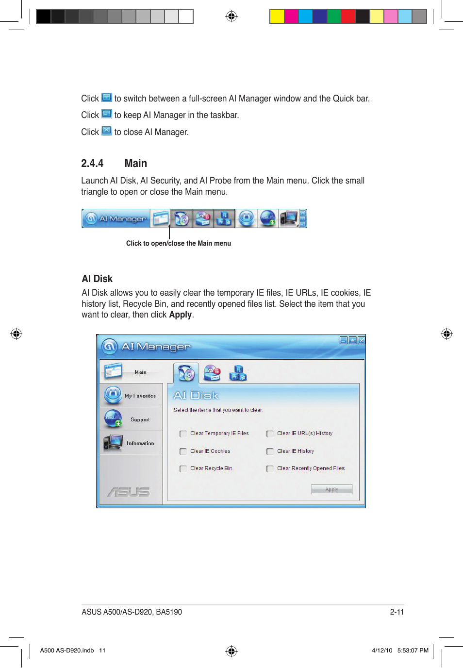 4 main | Asus BA5190 User Manual | Page 26 / 71