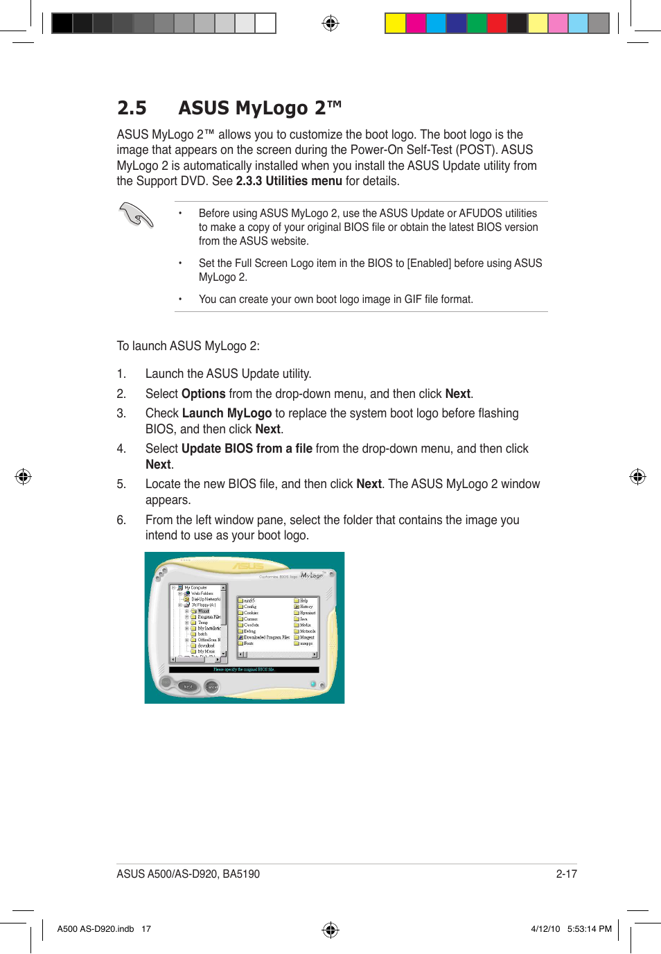 5 asus mylogo 2 | Asus BA5190 User Manual | Page 32 / 71