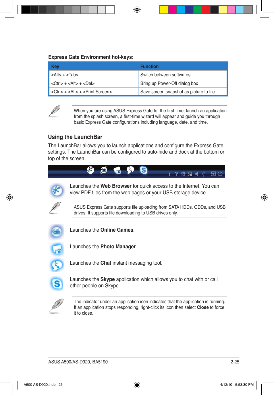 Asus BA5190 User Manual | Page 40 / 71