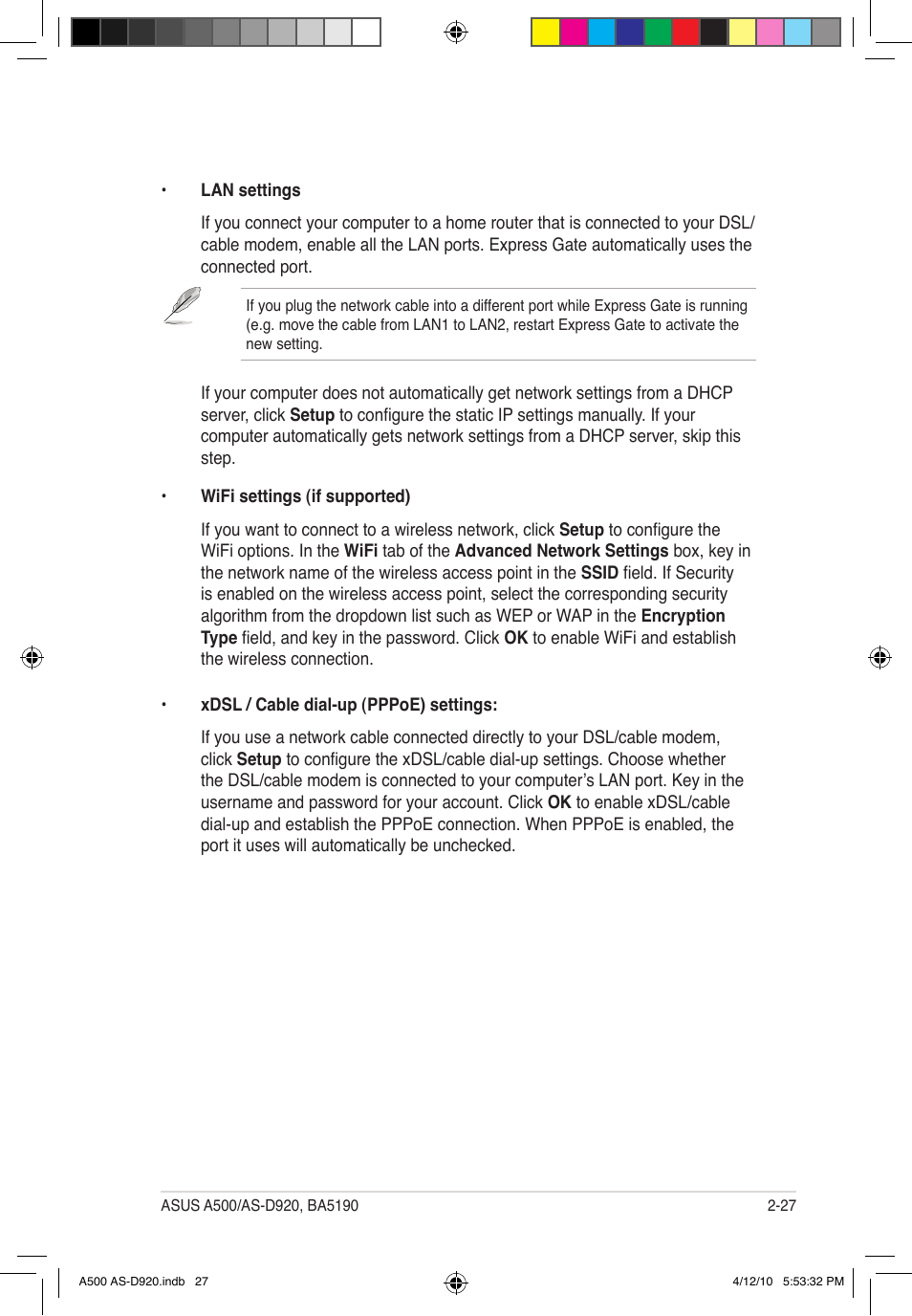 Asus BA5190 User Manual | Page 42 / 71