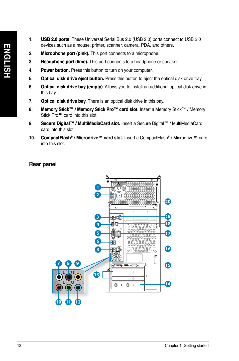 En g lis h en g li sh en g lis h en g li sh | Asus CM1831 User Manual | Page 12 / 70