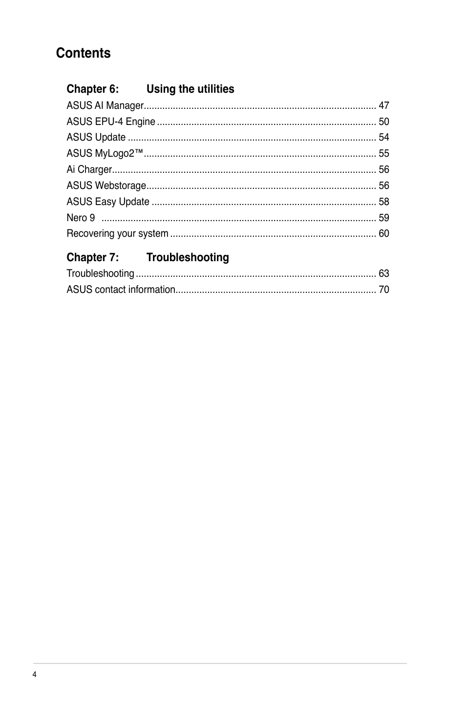 Asus CM1831 User Manual | Page 4 / 70