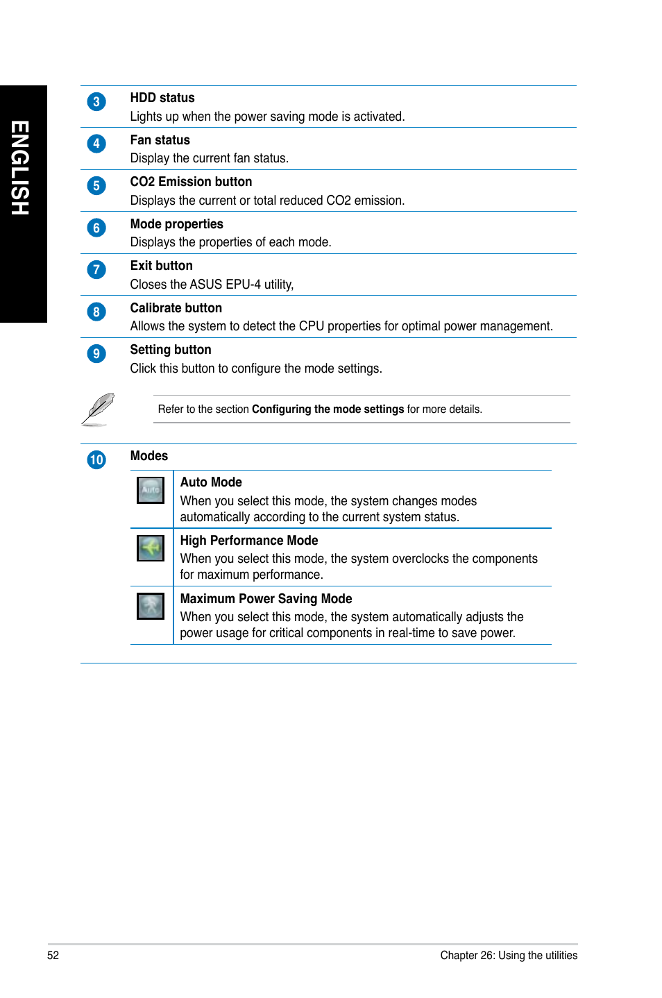 En g lis h en g li sh en g lis h en g li sh | Asus CM1831 User Manual | Page 52 / 70