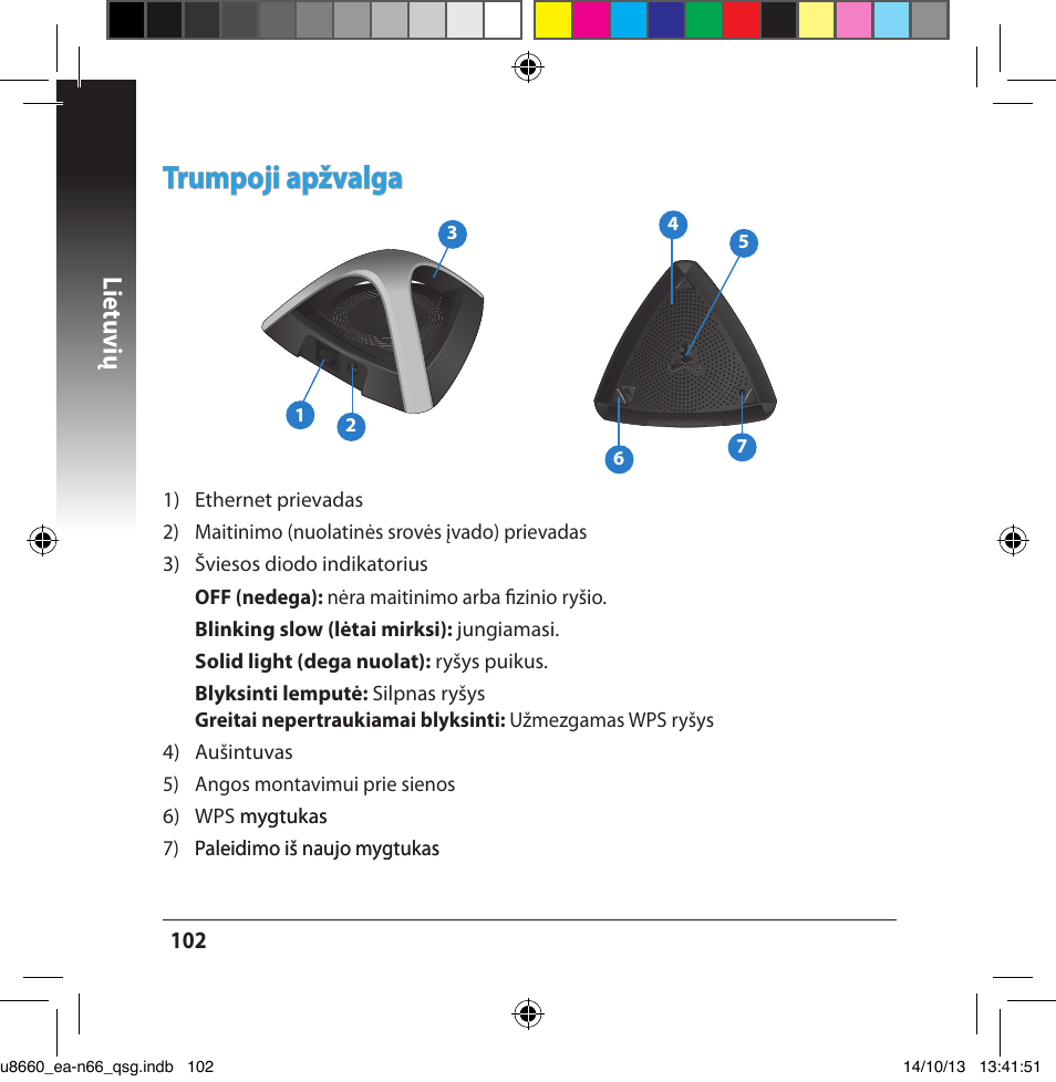 Trumpoji apžvalga, Lietuvių | Asus EA-N66 User Manual | Page 102 / 178