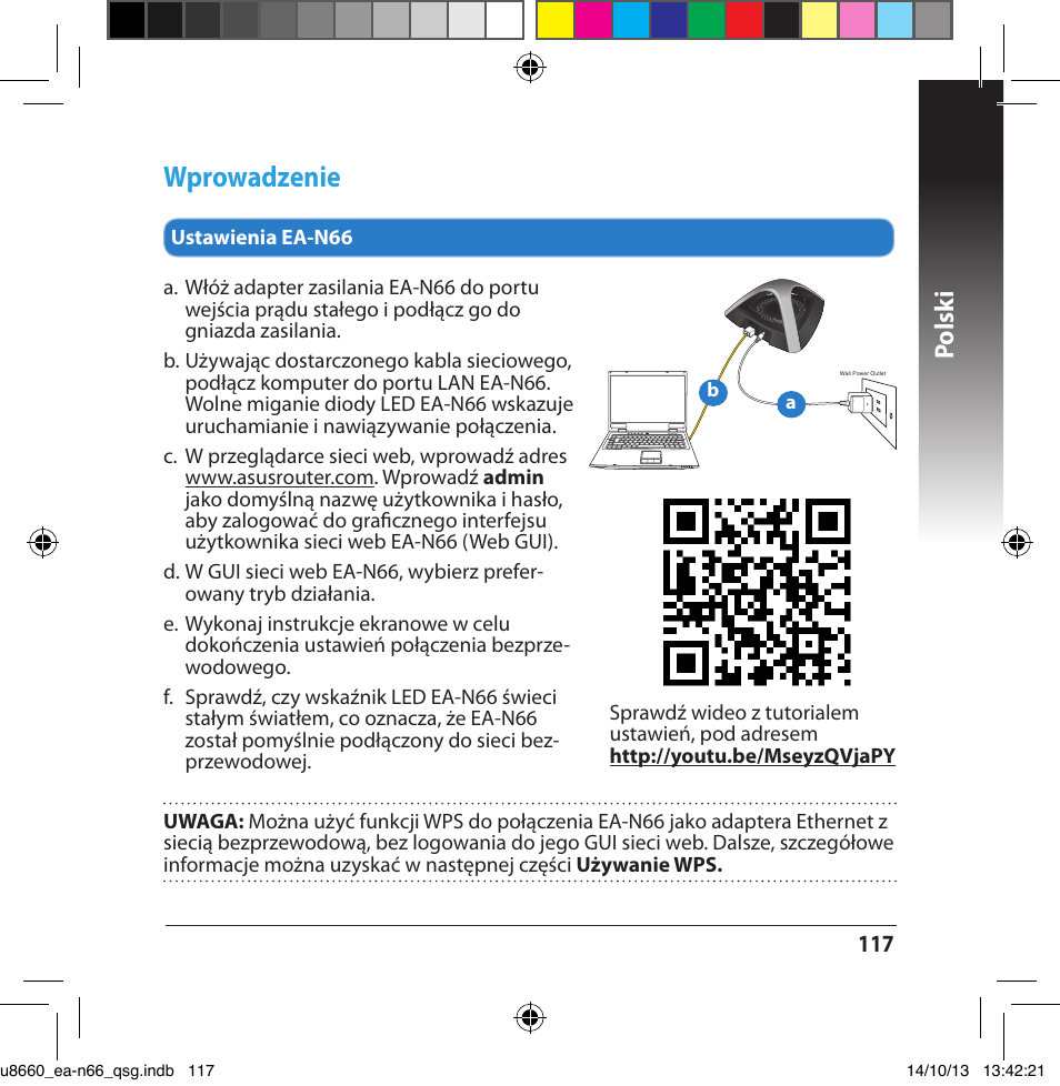 Wprowadzenie, Polsk i | Asus EA-N66 User Manual | Page 117 / 178