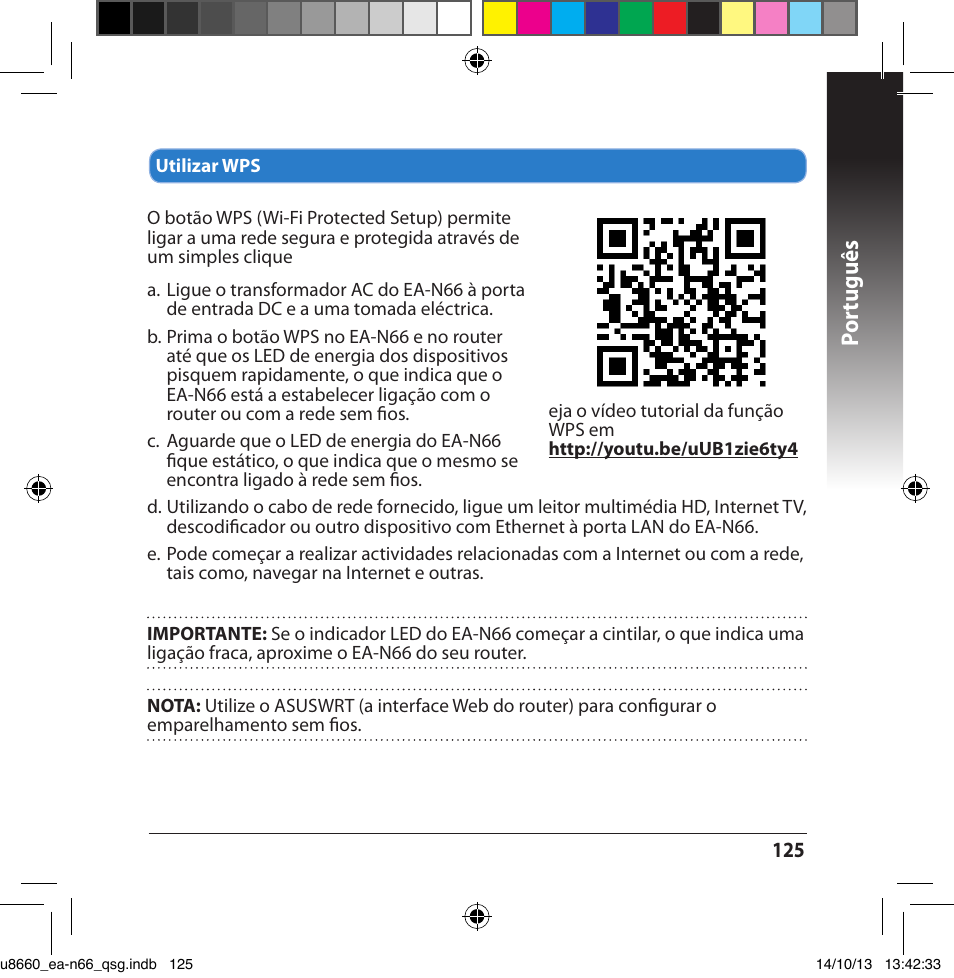 Por tuguês | Asus EA-N66 User Manual | Page 125 / 178