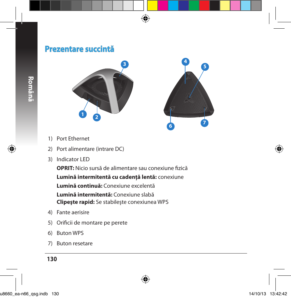 Prezentare succintă, Română | Asus EA-N66 User Manual | Page 130 / 178