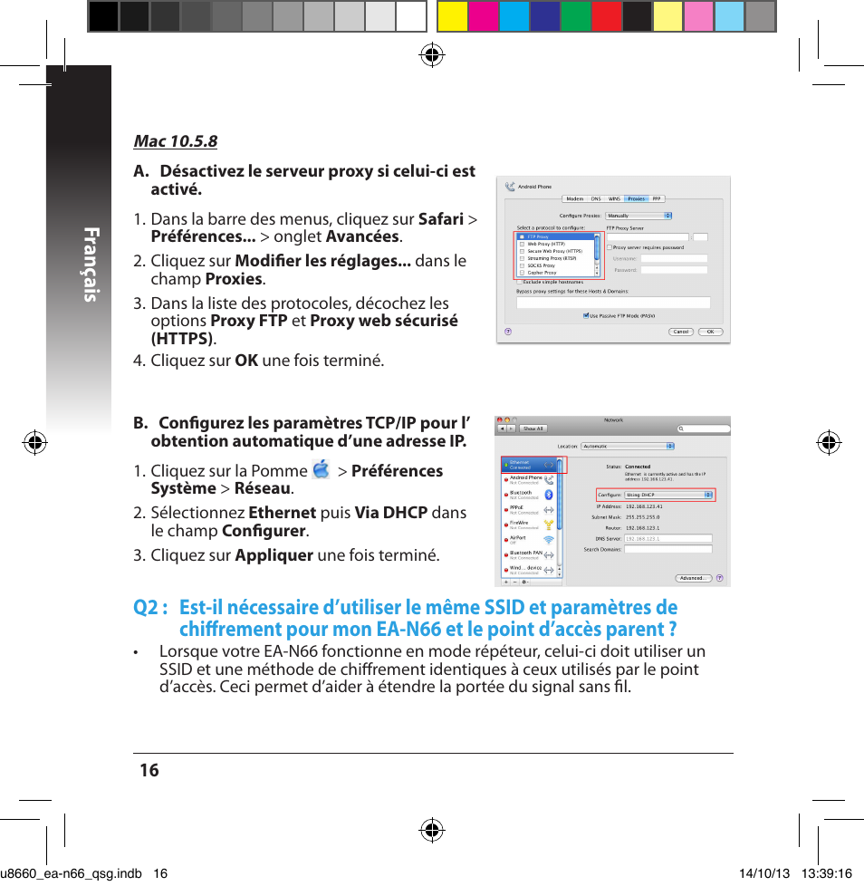 Franç ais | Asus EA-N66 User Manual | Page 16 / 178