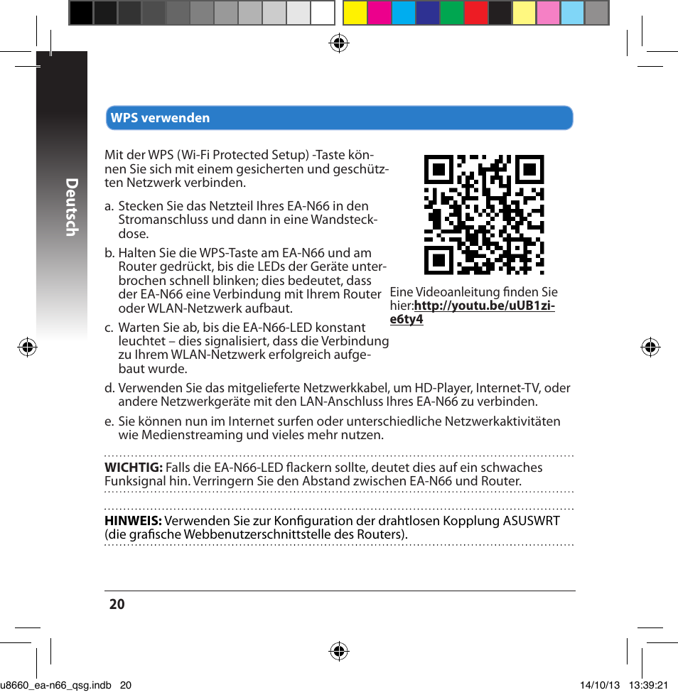 Deutsch | Asus EA-N66 User Manual | Page 20 / 178