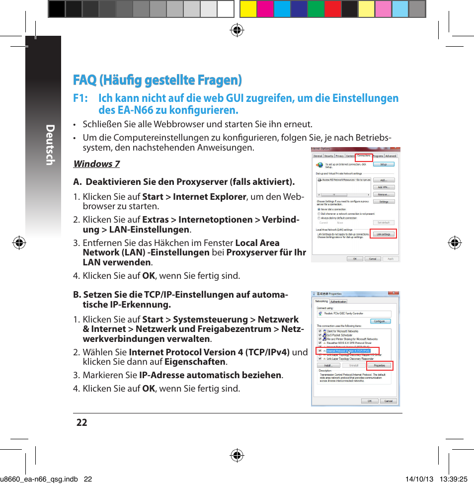 Faq (häufig gestellte fragen), Deutsch | Asus EA-N66 User Manual | Page 22 / 178