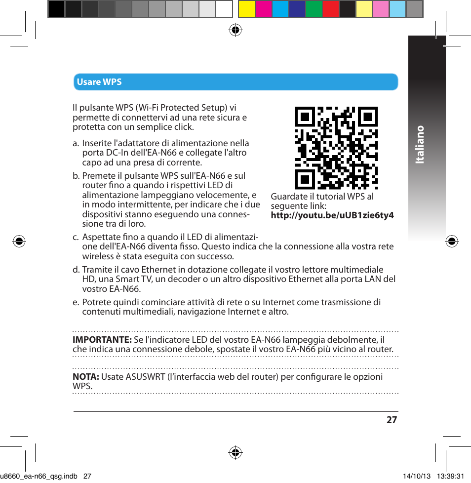 Italiano | Asus EA-N66 User Manual | Page 27 / 178