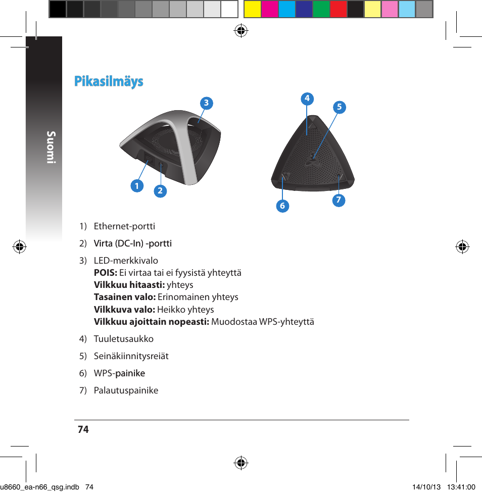 Pikasilmäys, Suomi | Asus EA-N66 User Manual | Page 74 / 178
