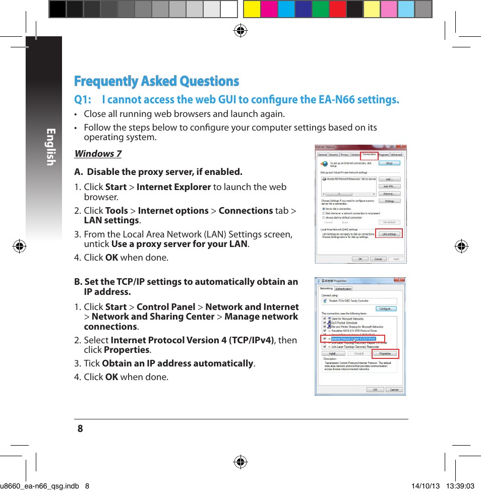 Frequently asked questions, English | Asus EA-N66 User Manual | Page 8 / 178