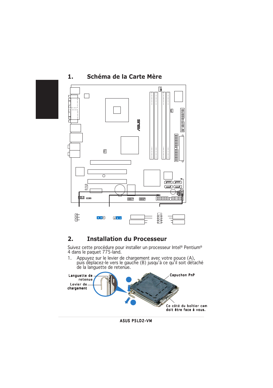 Français, Pentium | Asus P5LD2-VM User Manual | Page 2 / 20