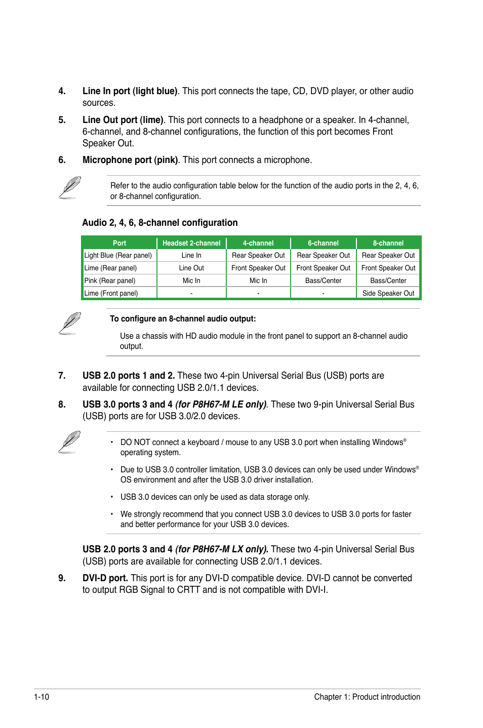 Asus P8H67-M LX User Manual | Page 20 / 58