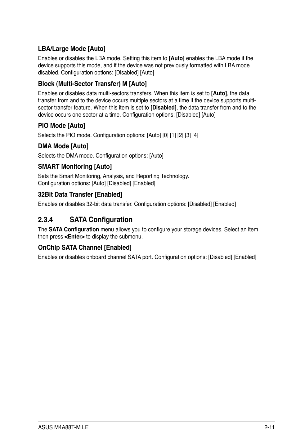 4 sata configuration, Sata configuration -11 | Asus M4A88T-M LE User Manual | Page 53 / 74