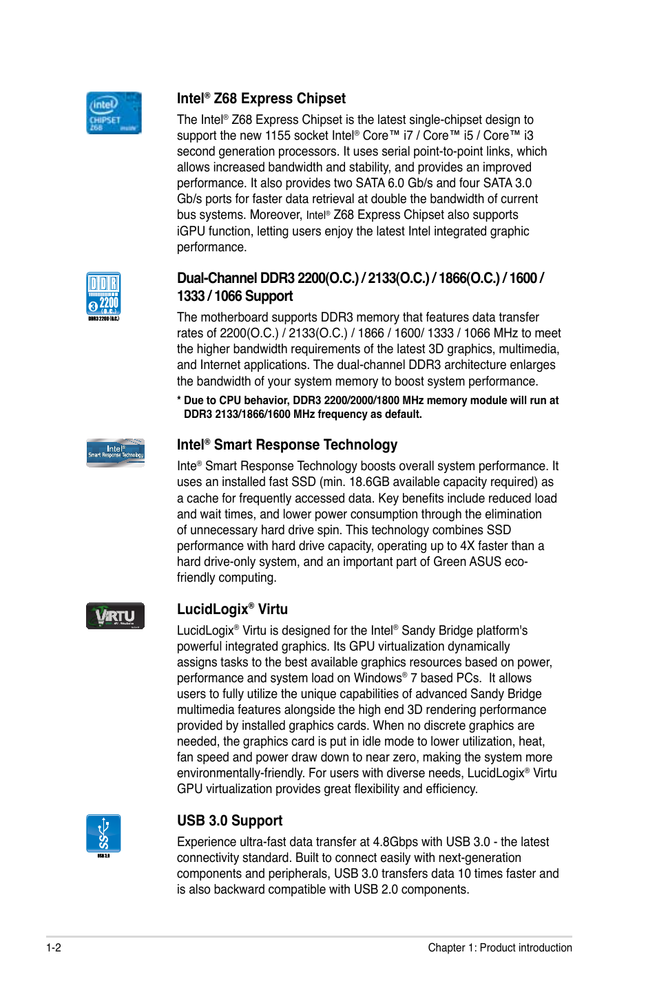 Asus P8Z68-M PRO User Manual | Page 14 / 82