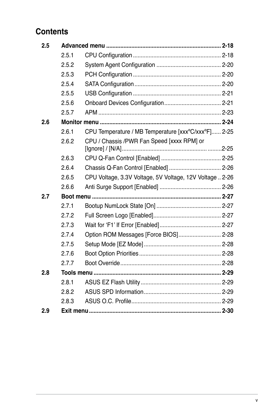 Asus P8Z68-M PRO User Manual | Page 5 / 82