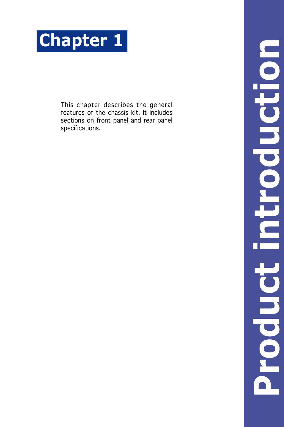 Product introduction, Chapter 1 | Asus RS162-E4/RX4 User Manual | Page 11 / 164