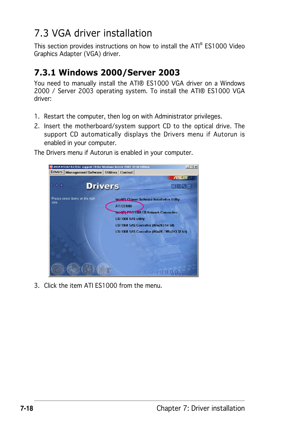 3 vga driver installation | Asus RS162-E4/RX4 User Manual | Page 154 / 164