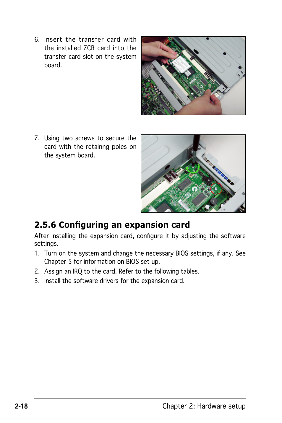 6 configuring an expansion card | Asus RS162-E4/RX4 User Manual | Page 36 / 164