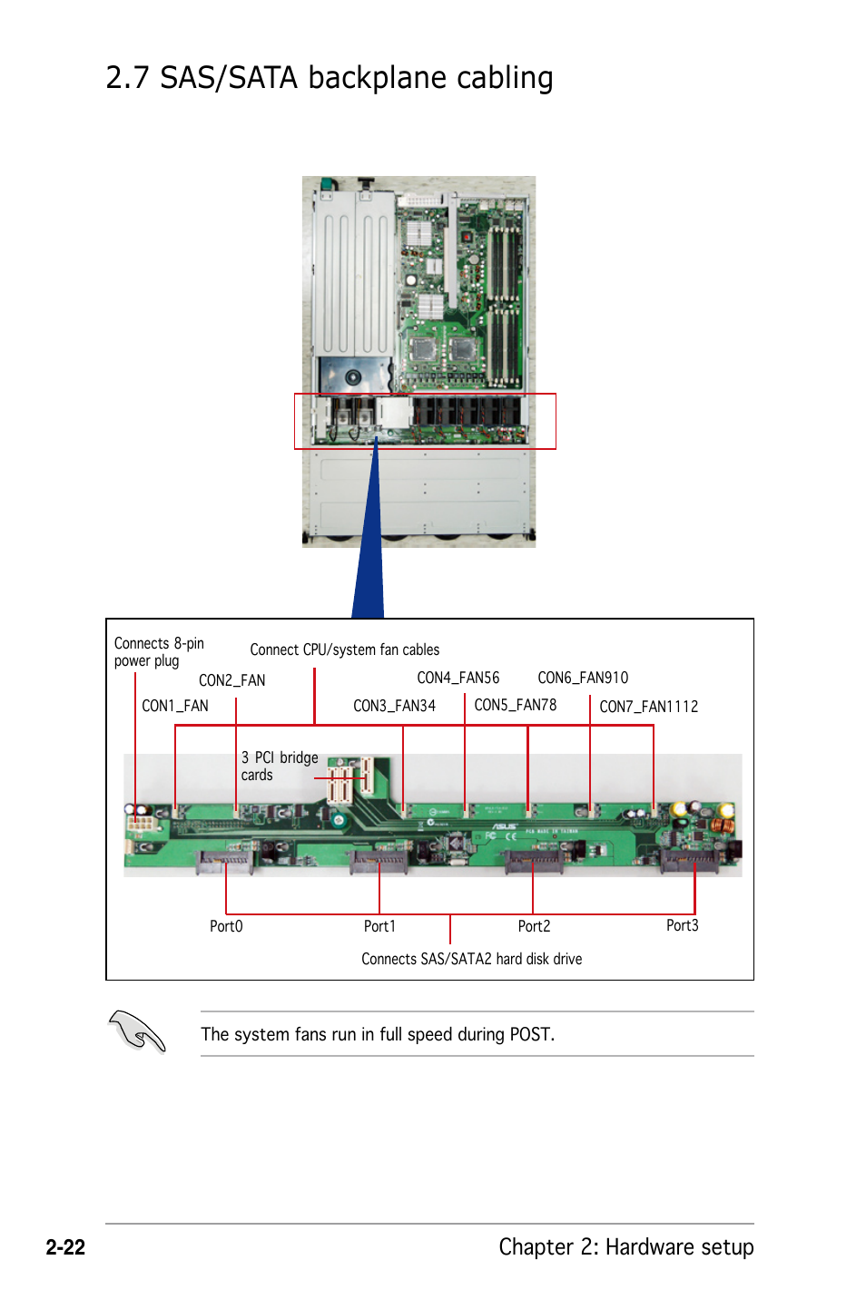 7 sas/sata backplane cabling, Chapter 2: hardware setup | Asus RS162-E4/RX4 User Manual | Page 40 / 164