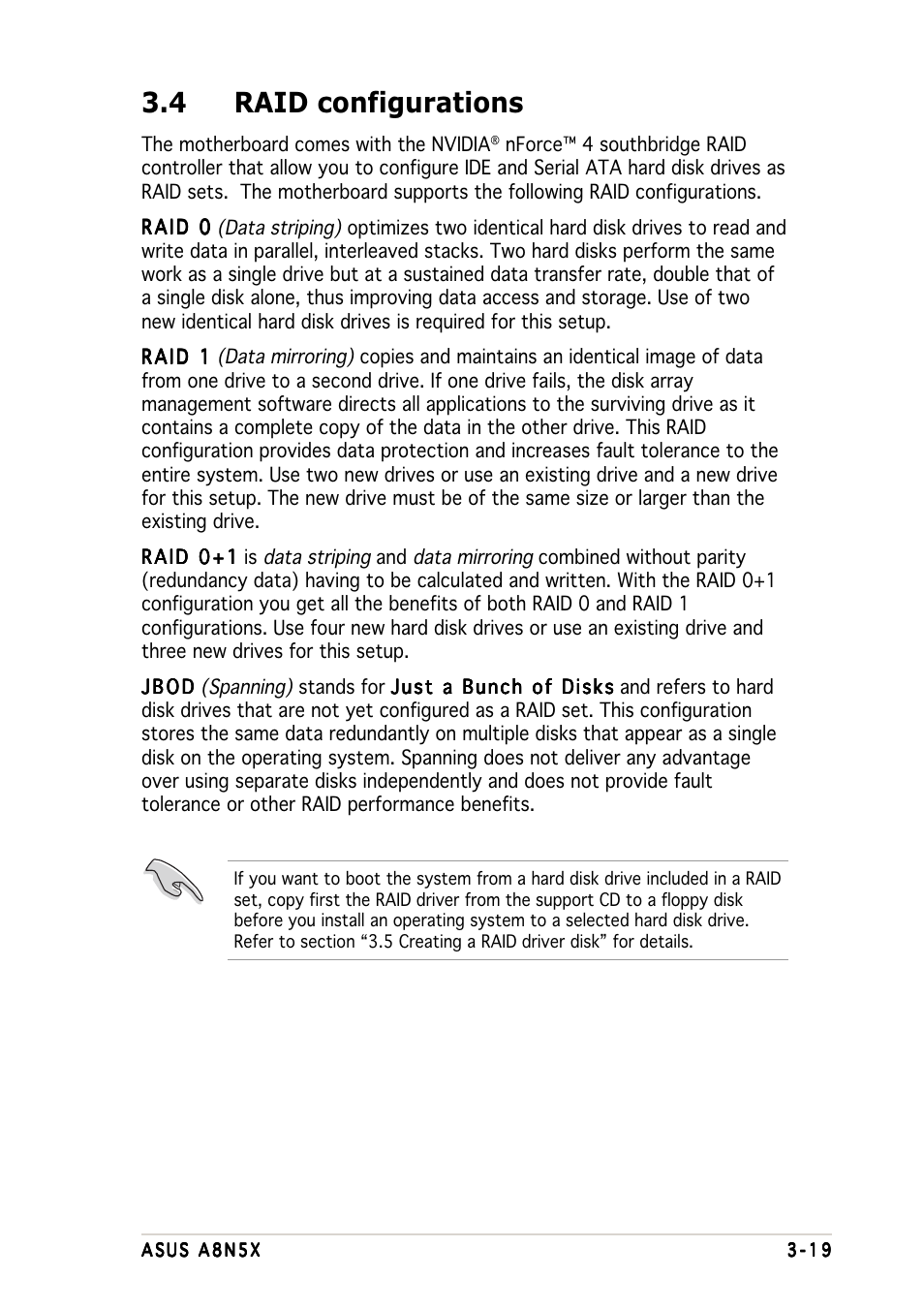 4 raid configurations | Asus A8N5X User Manual | Page 105 / 116