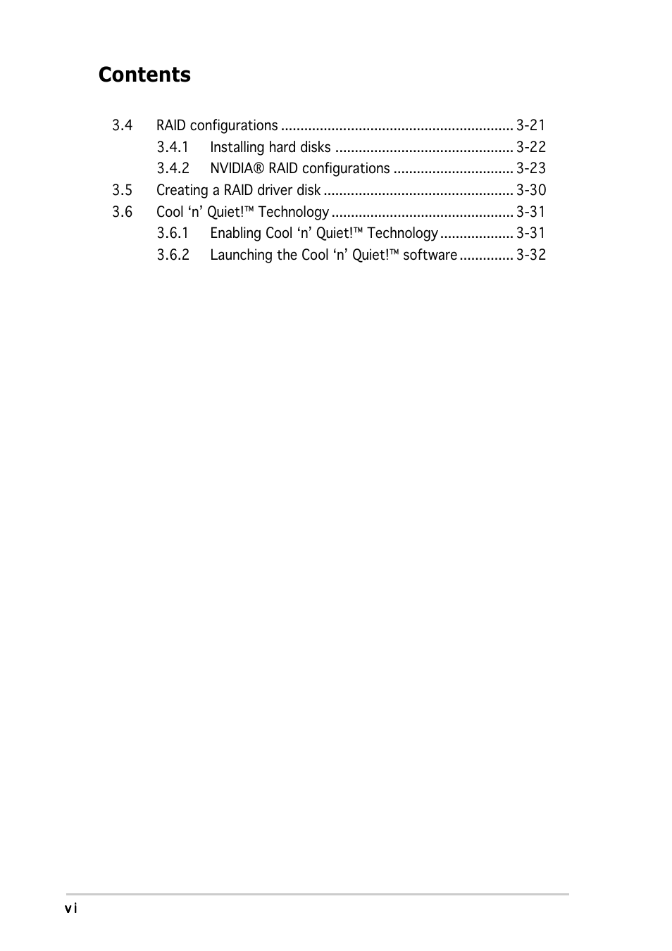 Asus A8N5X User Manual | Page 6 / 116