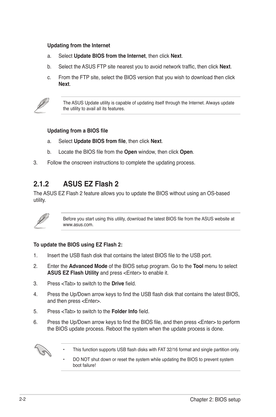 2 asus ez flash 2, Asus ez flash 2 -2 | Asus F1A55-M LE R2.0 User Manual | Page 48 / 79