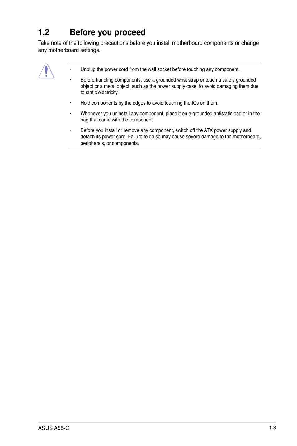 2 before you proceed, 2 before you proceed -3 | Asus A55-C User Manual | Page 15 / 72