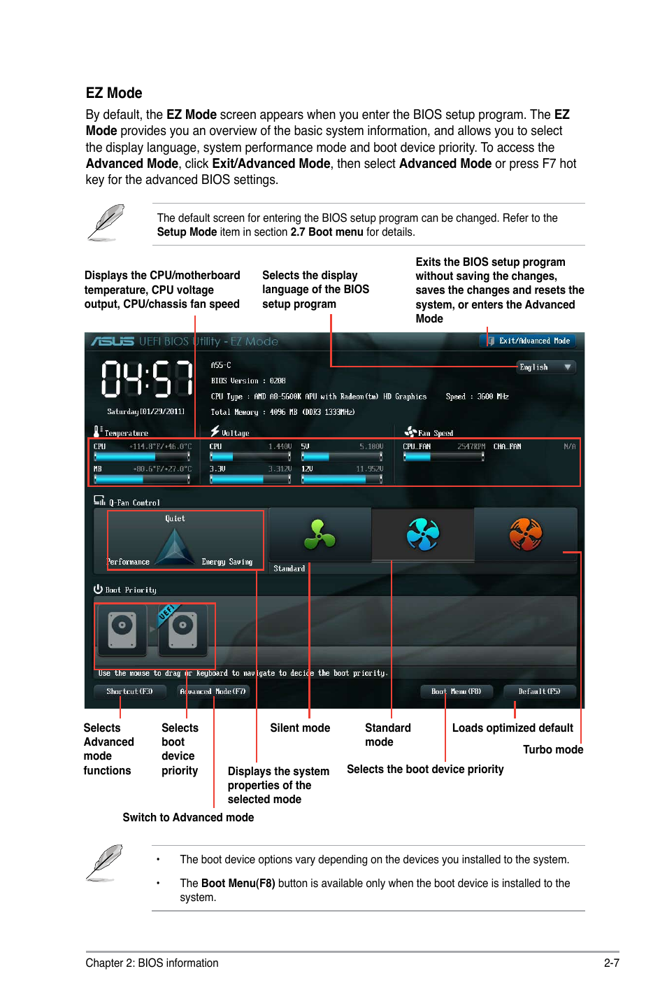 Ez mode | Asus A55-C User Manual | Page 47 / 72