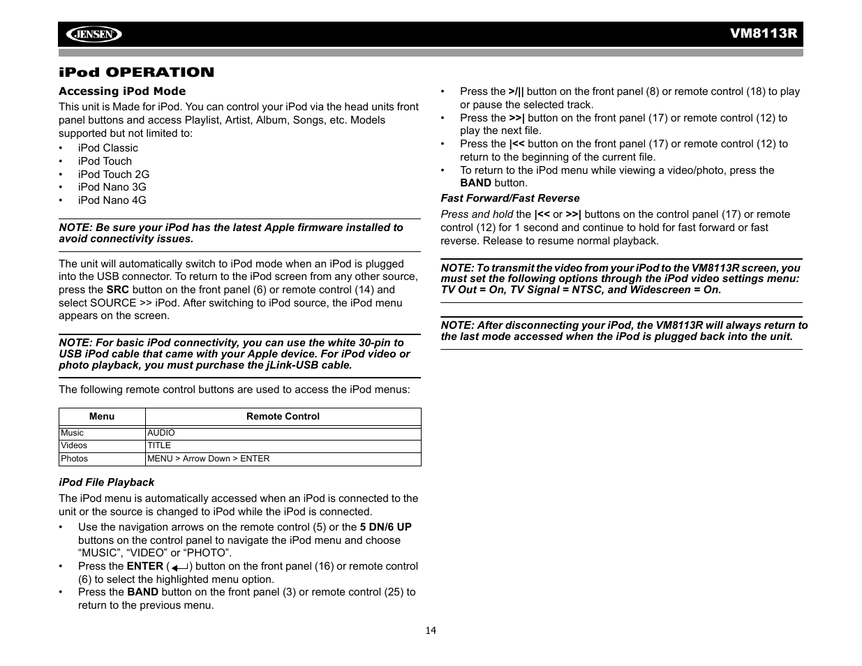 CHALLENGER VM8113R User Manual | Page 18 / 100