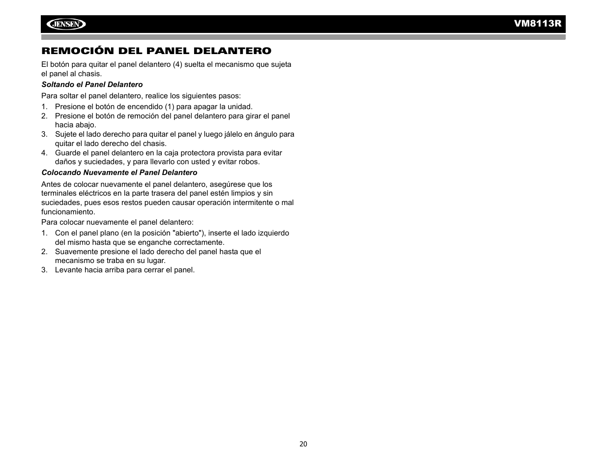 CHALLENGER VM8113R User Manual | Page 24 / 100