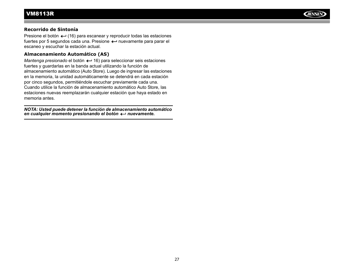 CHALLENGER VM8113R User Manual | Page 31 / 100