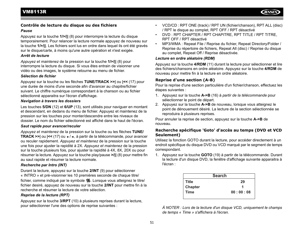 CHALLENGER VM8113R User Manual | Page 55 / 100