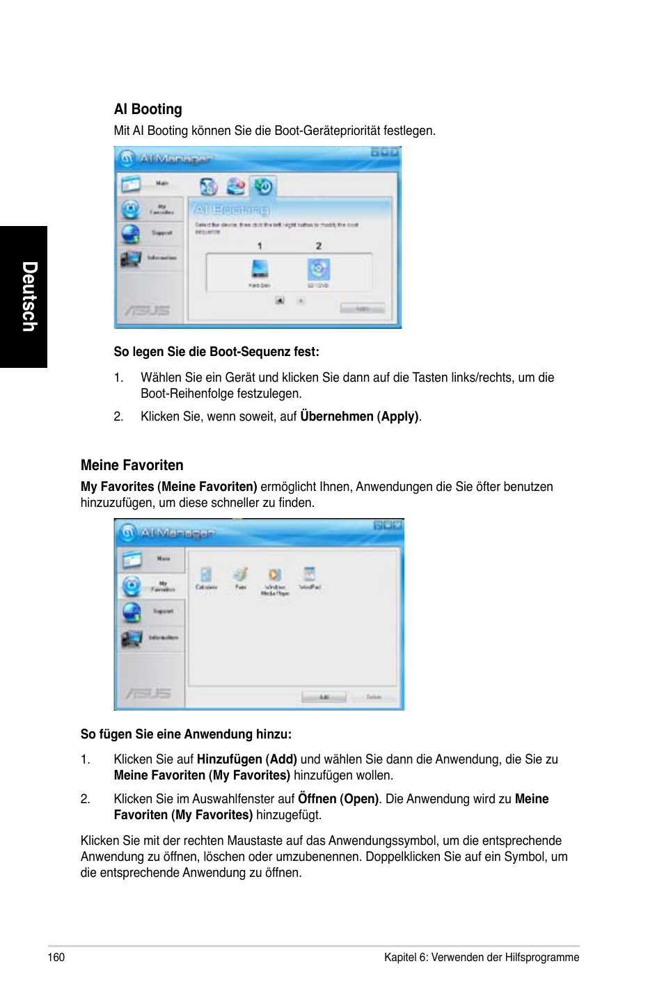 Deutsch | Asus CG8580 User Manual | Page 162 / 662