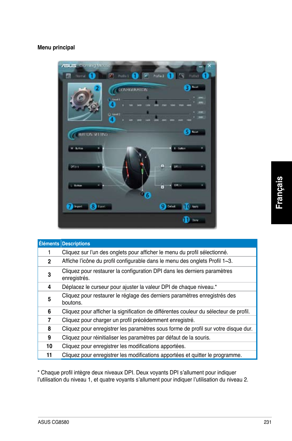 Français | Asus CG8580 User Manual | Page 233 / 662