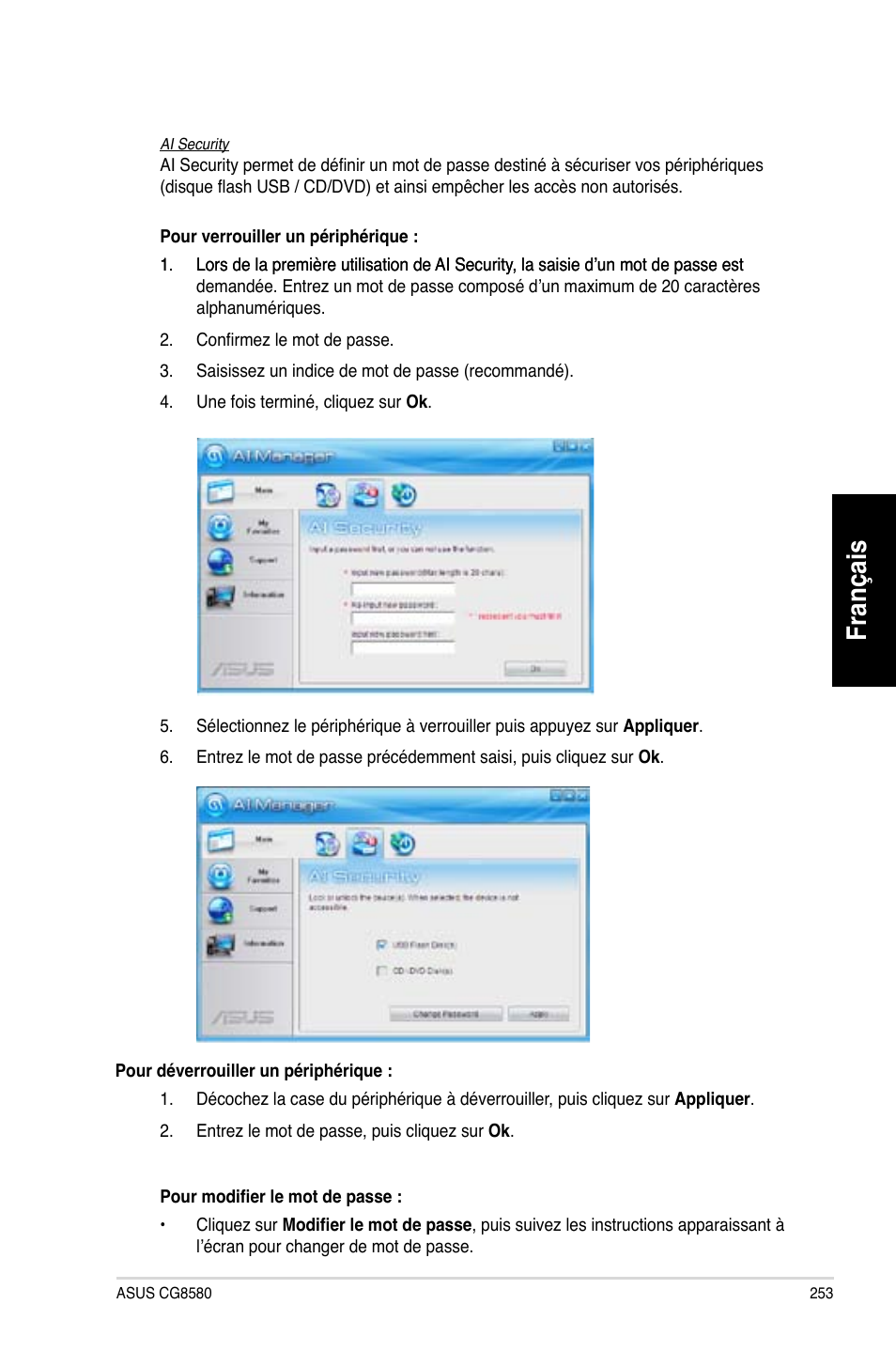 Français | Asus CG8580 User Manual | Page 255 / 662