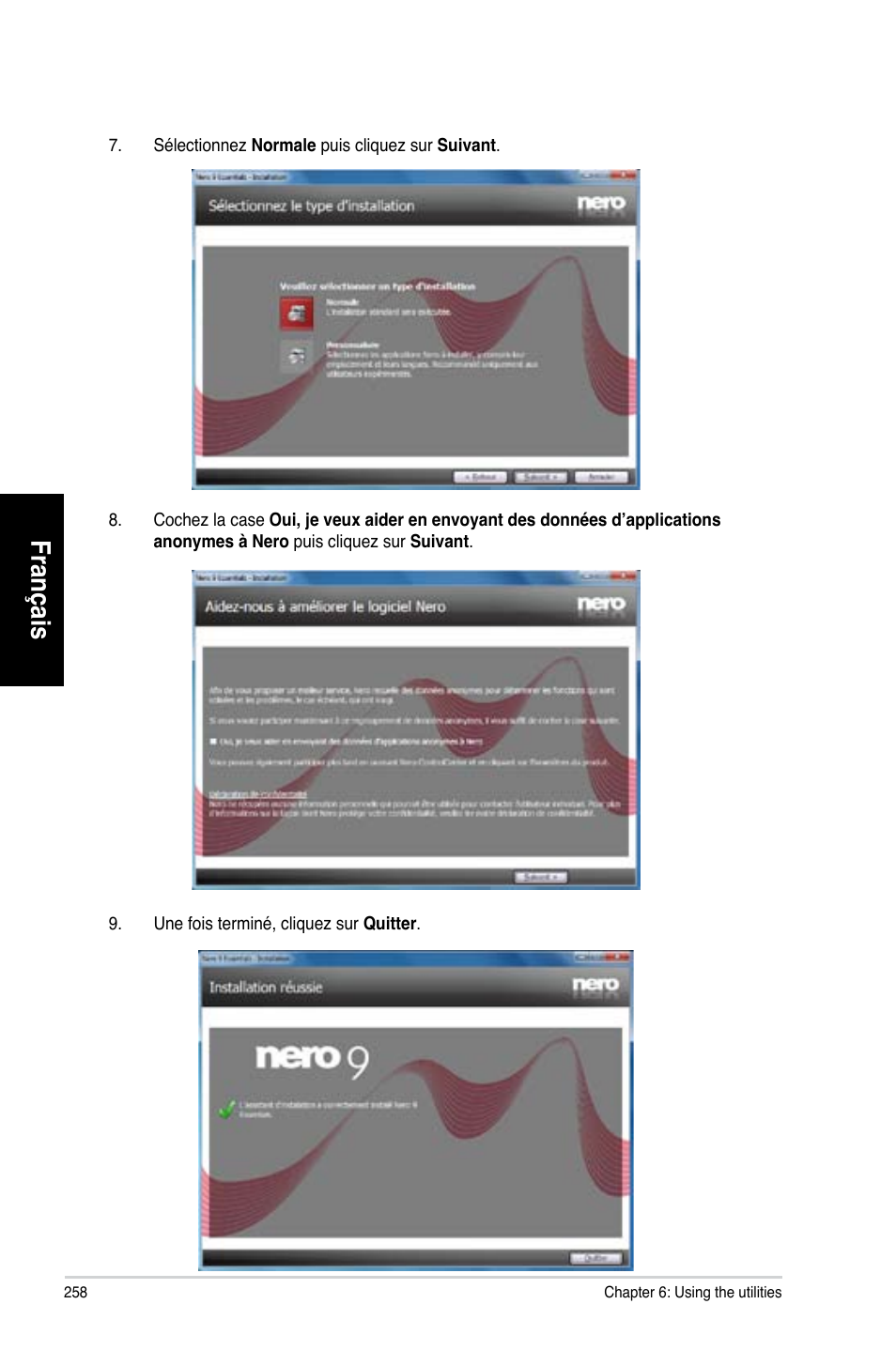 Français | Asus CG8580 User Manual | Page 260 / 662