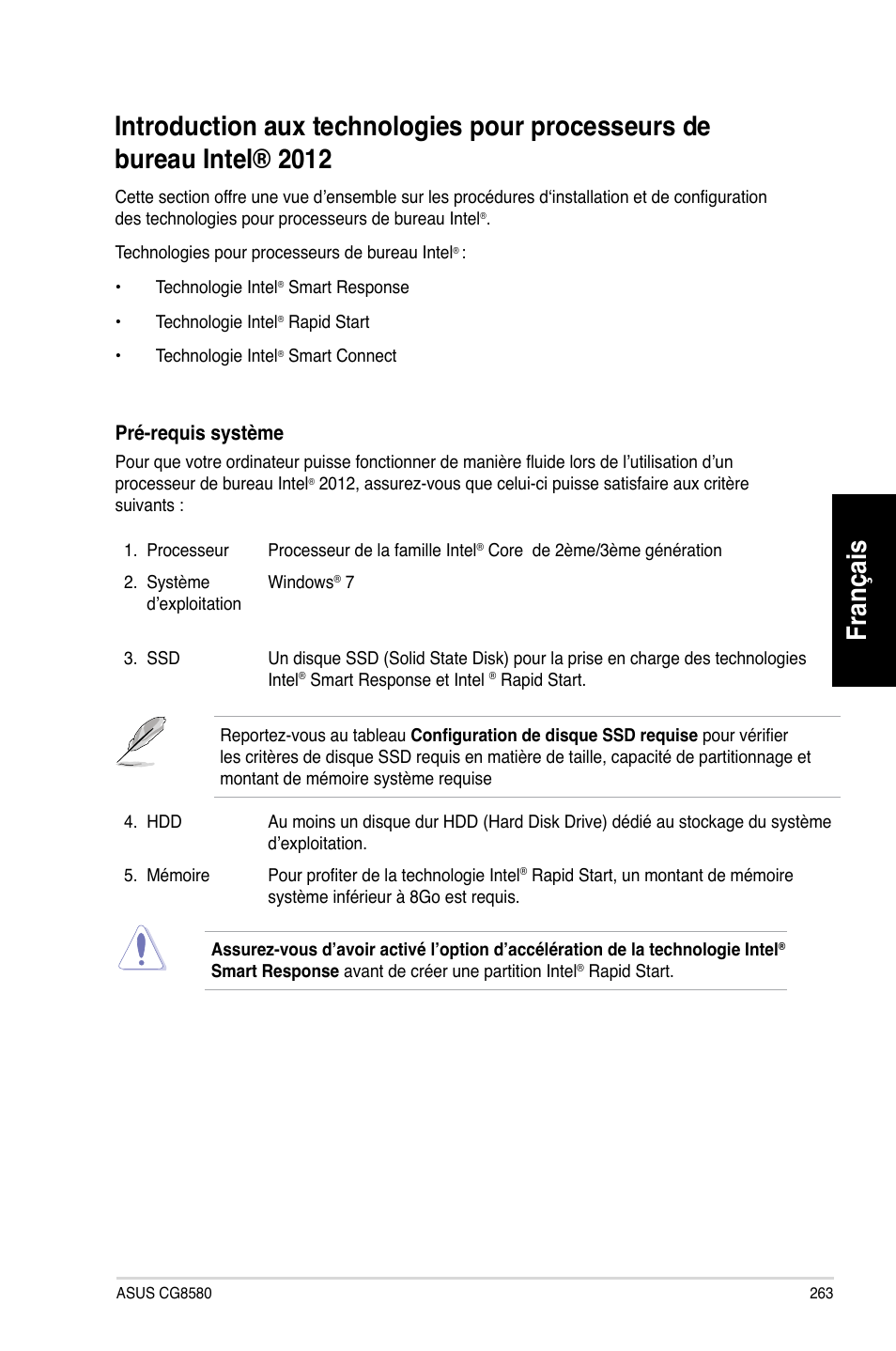 Français | Asus CG8580 User Manual | Page 265 / 662