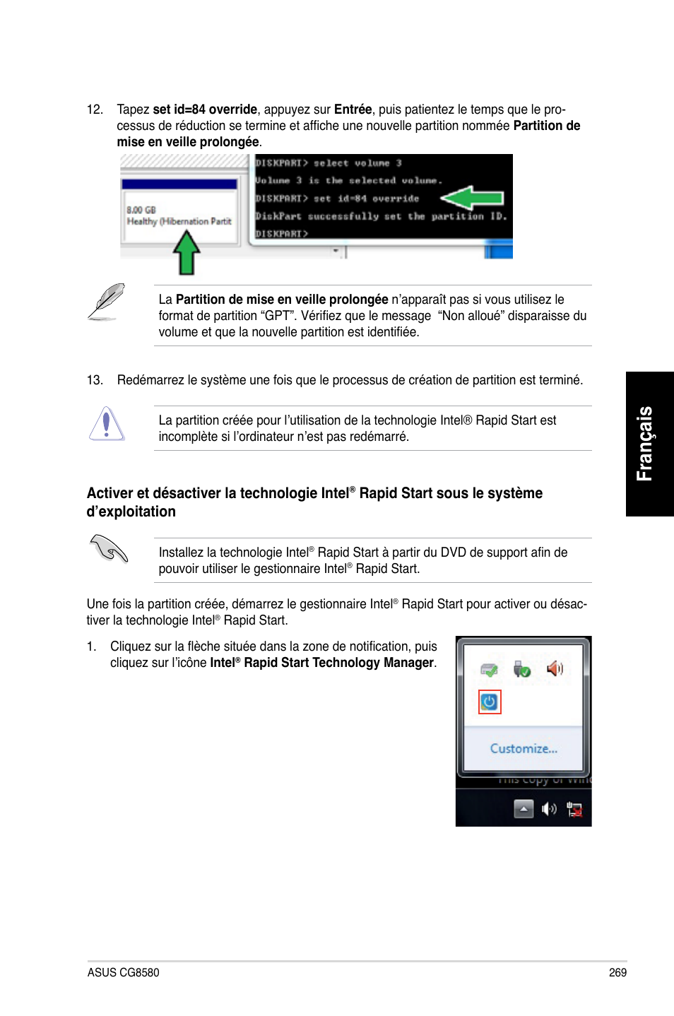 Français | Asus CG8580 User Manual | Page 271 / 662