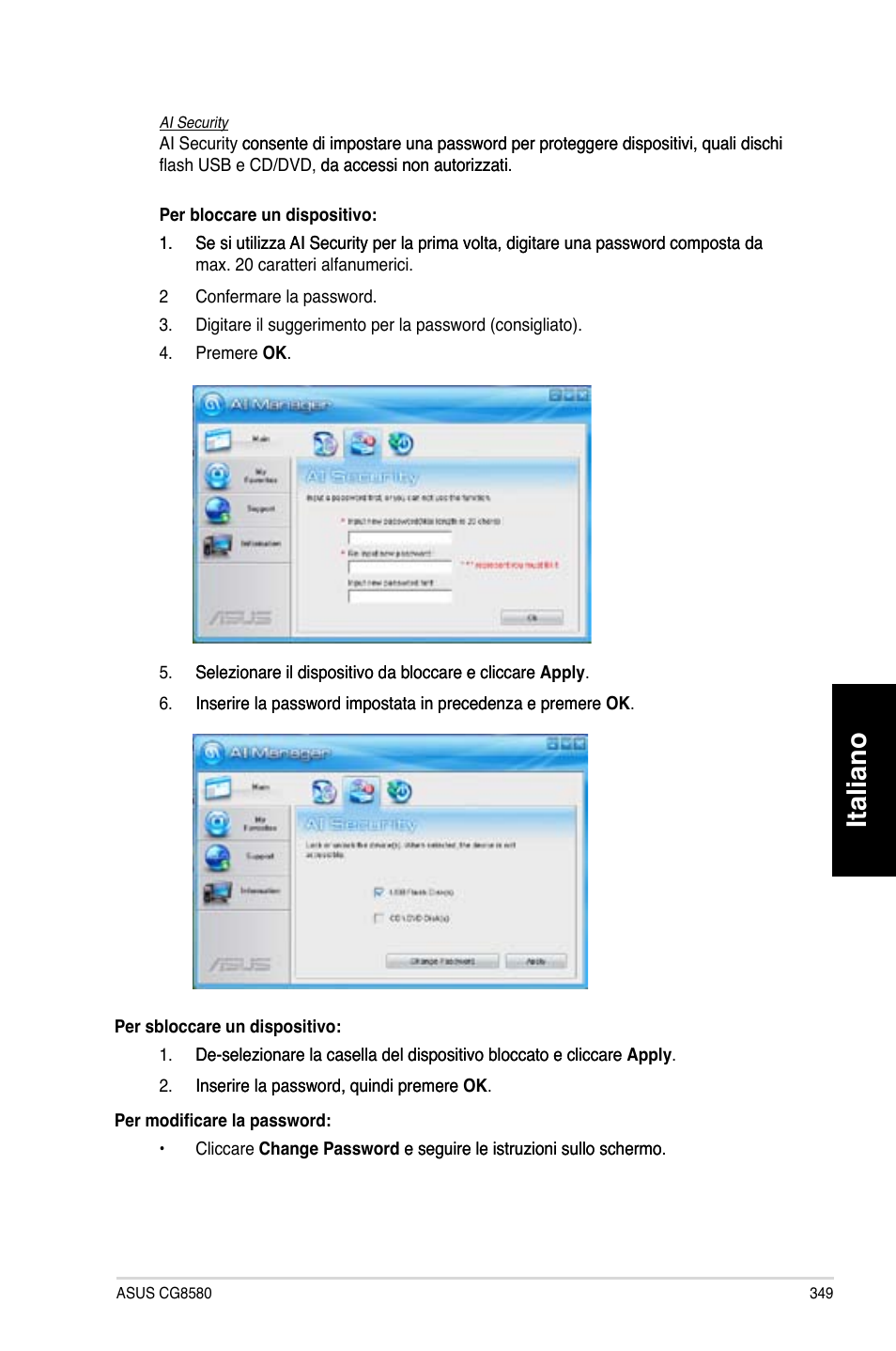 Italiano | Asus CG8580 User Manual | Page 351 / 662