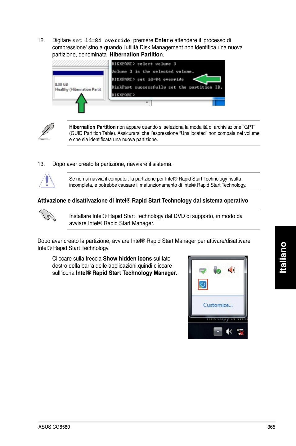 Italiano | Asus CG8580 User Manual | Page 367 / 662