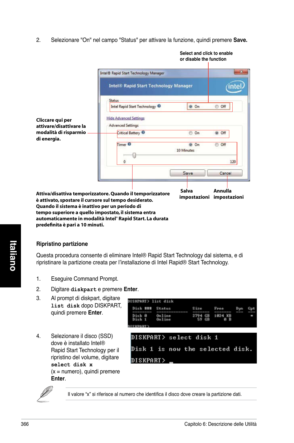 Italiano | Asus CG8580 User Manual | Page 368 / 662