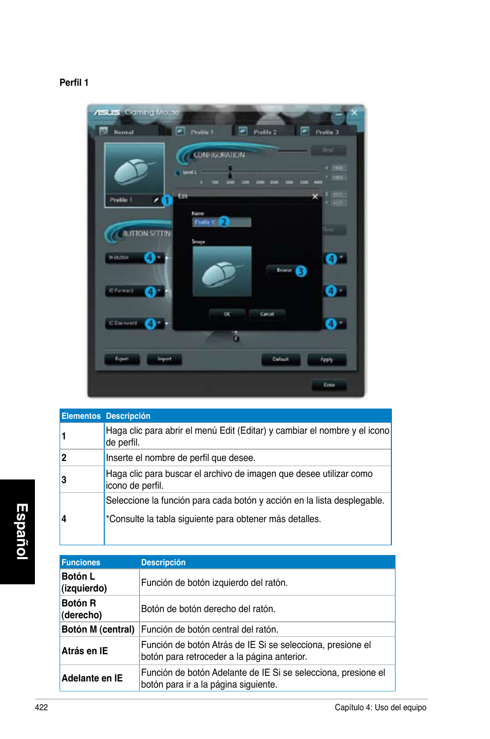 Español | Asus CG8580 User Manual | Page 424 / 662