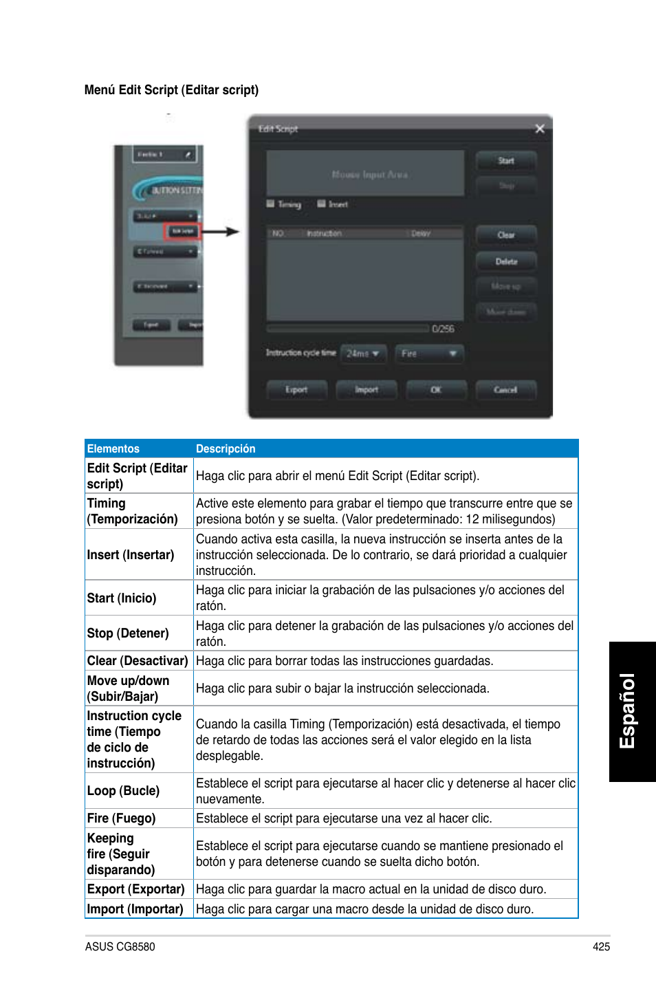 Español | Asus CG8580 User Manual | Page 427 / 662