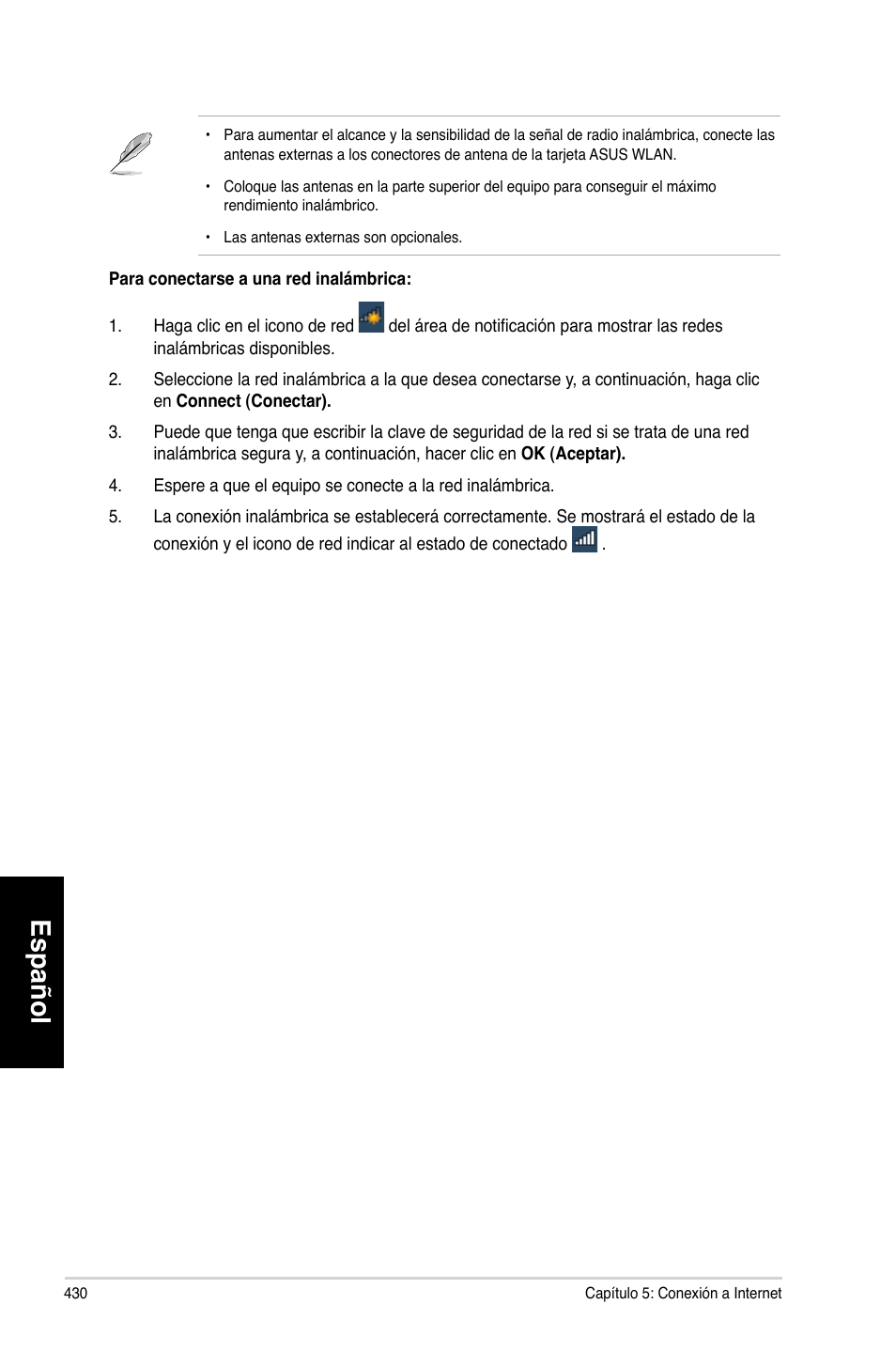 Español | Asus CG8580 User Manual | Page 432 / 662